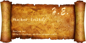 Hucker Enikő névjegykártya